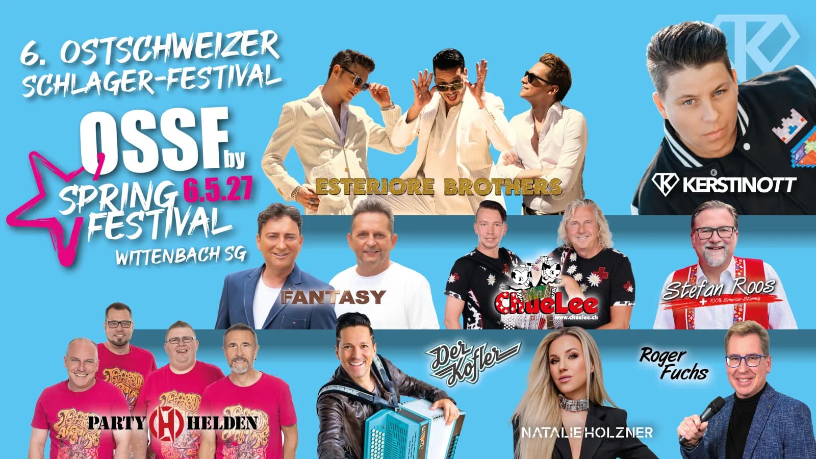 Flyer Donnerstag, 06.05.2027: 6. Ostschweizer Schlagerfestival